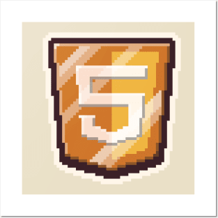 HTML5 Metallic PixelArt Posters and Art